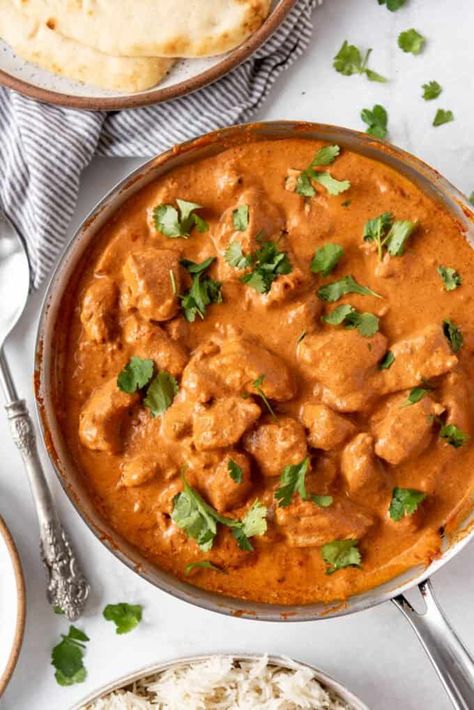 BEST Chicken Tikka Masala Recipe (Bombay House) - House of Nash Eats Chicken Marinated In Yogurt, Best Chicken Tikka Masala Recipe, Tikki Masala, Poulet Tikka Masala, Chicken Tikka Masala Recipes, Tikka Masala Recipe, Spicy Tomato Sauce, Curry Dishes, Chicken Tikka Masala