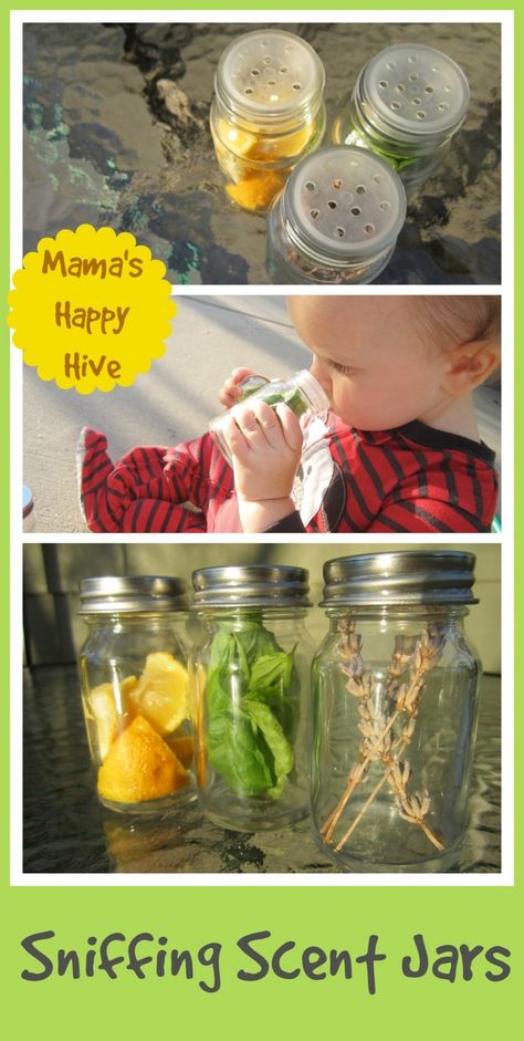 DIY Montessori Inspired Scent Jars - Mama's Happy Hive Infant Classroom, Diy Montessori, Toddler Classroom, Toddler Sensory, Sensory Bottles, Montessori Classroom, Reggio Inspired, Montessori Baby, Preschool Science