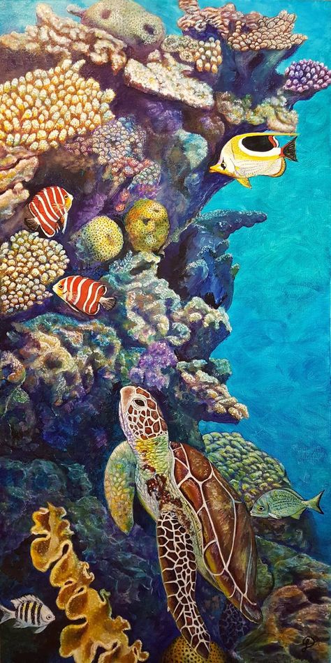 Painted Posts, Sunken Ships, Coral Painting, Zen Artwork, Ocean Art Painting, Painting Challenge, Mermaid Bathroom, Penny Board, Nautical Diy