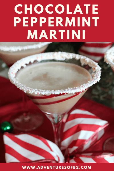 Chocolate Peppermint Martini - Adventures of B2 Chocolate Peppermint Martini, Peppermint Cocktail, Peppermint Vodka, Peppermint Martini, Christmas Drinks Alcohol Recipes, Christmas Drinks Recipes, Christmas Martini, Christmas Drinks Alcohol, Chocolate Martini