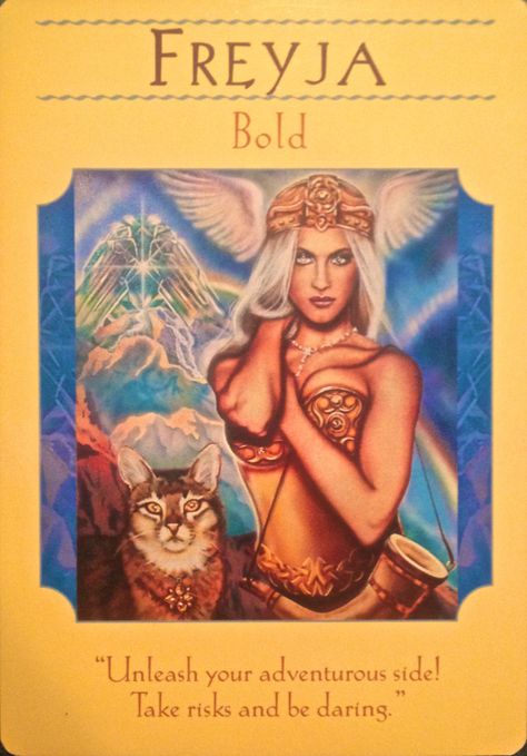 Freyja - Bold Goddess Guidance Oracle Cards by Doreen Virtue Goddess Guidance Oracle, Angel Tarot Cards, Norse Goddess, Angel Tarot, Angel Oracle Cards, Doreen Virtue, Oracle Tarot, Angel Messages, Angel Cards