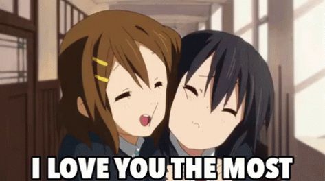 I Love You The Most GIF - Anime ILoveYou LoveYou - Discover & Share GIFs K On, Banner Gif, Gif, Anime