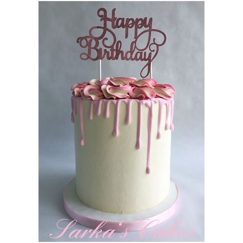 Pink Drip Cake, Chocolate Drip Cake, Simple Cake Designs, Simple Cake, Chocolate Drip, Pink Chocolate, Drip Cake, Drip Cakes, Easy Cake