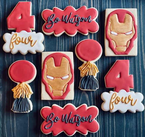 Iron Man Cookies, Iron Man Birthday Party Ideas, Ironman Birthday Party, Ironman Party, Ironman Birthday, Iron Man Birthday Party, Iron Man Party, Iron Man Birthday, Marvel Birthday