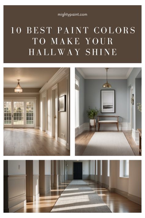 Choosing the right paint color for your hallway can make a big difference in your home's feel and flow. This often-overlooked space is a key area because it's Hallway Colors, Hallway Paint Colors, Hallway Paint, Hallway Colours, Dark Hallway, Agreeable Gray, Best Paint, Best Paint Colors, Cool Undertones