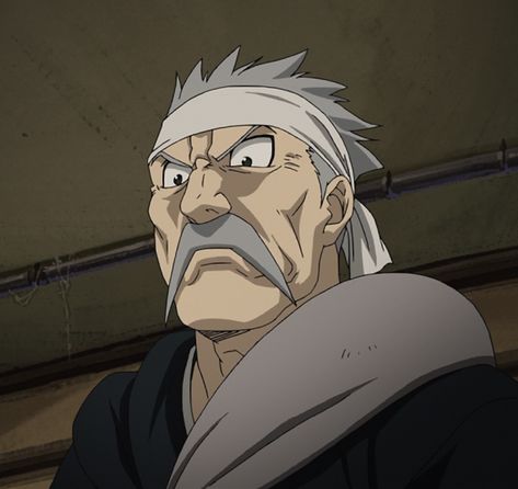 Old Man Fu Personal Bodyguard, Lan Fan, 50 Year Old Men, Anime Head, Fullmetal Alchemist Brotherhood, Anime Inspired Outfits, Bullet Journal Themes, Man Character, Journal Themes