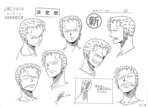 Zoro Reference, Sanji Zoro, Expression Sheet, Character Reference Sheet, One Piece Zoro, One Piece Design, Design Sheet, Character Model Sheet, Graphic Novel Art