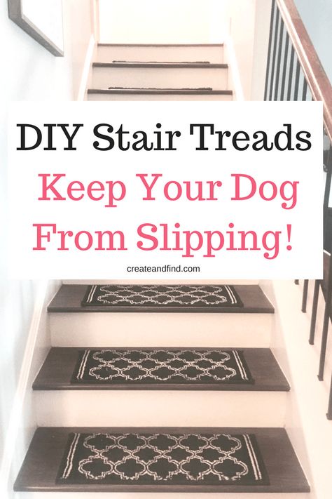 DIY Stair Treads - An Easy Way To Get Anti Slip Stairs! Diy Stair Treads, Anti Slip Stairs, Stair Hacks, Stairs Diy Renovation, Slippery Stairs, Stair Pads, Stairs Makeover Design, Diy Stairs Makeover, Redo Stairs