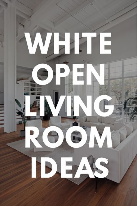 Discover the elegance of white open living room ideas to brighten up your space. From minimalist designs to cozy decor inspiration, find a style that suits your taste. Embrace the simplicity and versatility of a white color palette, creating an airy and inviting atmosphere in your home. Whether you prefer modern chic or classic charm, these ideas will help you create a stunning living room that feels spacious and welcoming. Simple White Interior Design, Simply White Living Room, Open Plan Apartment Decor, White Open Living Room, White On White Living Room, Open Living Room Ideas, White Interior Design Modern, White Living Room Ideas, Modern White Living Room