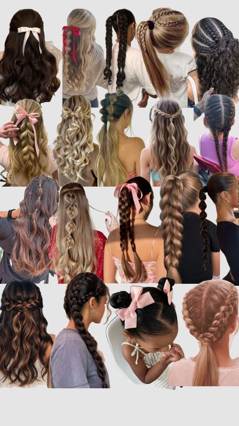 #hairstyles #schoolday #cutehsit Hairstyles For Church Camp, Band Camp Hairstyles, Cute Hairstyles For Dance, Dance Class Hairstyles, Middle School Dance Hairstyles, Hairstyles For Dance, Hairstyles For Church, School Dance Hairstyles, Pretty Hairstyles For School