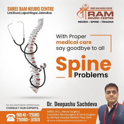 Healthcare Ads, Healthcare Advertising, Spine Problems, Magazine Design Cover, Spine Care, Medical Brochure, Brain Surgeon, Christian Graphic Design, Poster Design Layout