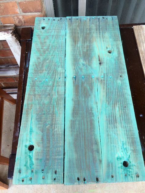 Turquoise Stained Wood, Tumblr Room Decor, Stained Table, Tumblr Rooms, Blue Stain, Wood Stain, Wood Texture, Teal Colors, Rustic Dining Table