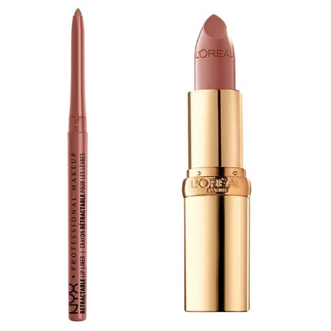 4 Gorgeous Drugstore Nude Lip Combos - Meg O. on the Go Lip Color For Champagne Dress, Lip Liner And Lipstick Combos Drugstore, Drugstore Nude Lip Combo, Best Nude Lip Combo, Lip Liner And Lipstick Combos, Lip Combos Drugstore, Best Lip Combos, Lip Liner Drugstore, Natural Lip Liner