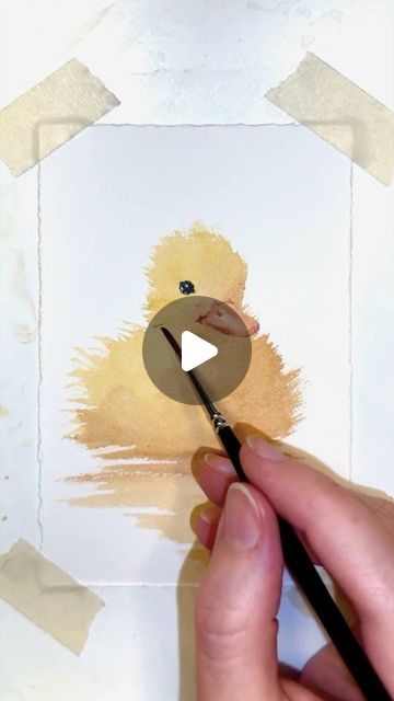 Watercolor Art Gallery on Instagram: "Painting by @rebeccarogers.art  .  . .  #watercolor #watercolors #watercolorpainting #watercolorart #gouache #aquarelle #resim #watercolor_daily #watercolor_gallery" Cute Things To Watercolor Easy, How To Watercolor Animals, Watercolor Animals Tutorial, Watercolor Art Cartoon, Watercolor Birds Easy, Beginner Watercolor Painting Tutorial, Whimsical Watercolor Art, Easter Watercolors, Watercolor Animals Easy