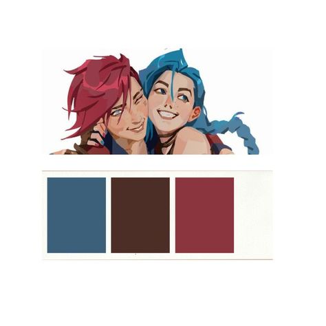 Jinx Arcane Color Palette, Jinx Color Palette, Arcane Color Palette, Jinx League Of Legends, Making Stuff, Lip Colour, Study Planner, League Of Legends, Color Palette