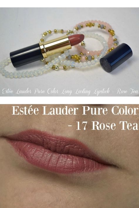 Estée Lauder Pure Color Long Lasting Lipstick in shade Rose Tea review and… Estee Lauder Tender Light, Estee Lauder Rebellious Rose Lipstick, Estee Lauder Envy Lipstick, Soft Autumn Makeup, Simple Makeup Look, Estee Lauder Sensuous, Estee Lauder Pure Color Envy, Autumn Makeup, Rose Lipstick