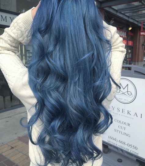 Dark Blue Hair, Hair Instagram, Zodiac Academy, Hair Dye Ideas, Pretty Hair Color, Hair Color Blue, Pastel Hair, Hair Dye Colors, Dye My Hair