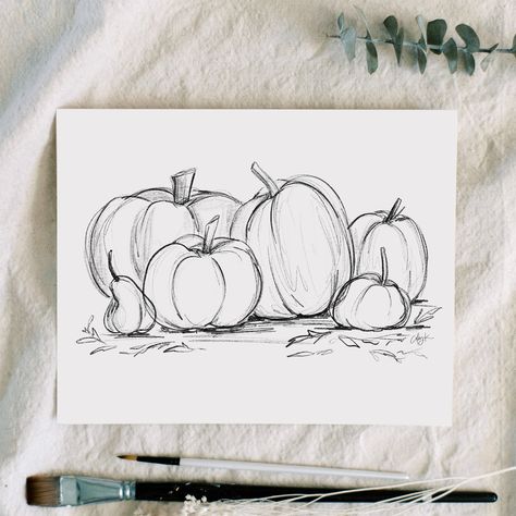 Fall Pumpkins Painting, Change Is Beautiful, Farm Animal Paintings, Sepia Art, Fall Drawings, Calligraphy Drawing, Watercolor Birthday Cards, Watercolor Flowers Tutorial, Painted Artwork