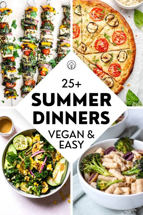 Vegan Summer Dinner, Chilled Soups, Summer Vegetarian Recipes, Summer Dinner Recipes, Vegan Summer Recipes, Easy Vegan Dinner, Summer Recipes Dinner, Healthy Summer Recipes, Pasta Salads