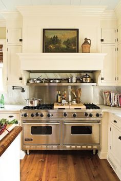 What Gives a House Soul? · Creating This Life Kitchen Hood Ideas, Traditional Farmhouse Kitchen, Classic Kitchen, Kitchen Hoods, Traditional Farmhouse, Modern Farmhouse Kitchens, White Cabinets, Kitchen Style, Kitchen Space