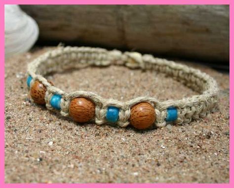 Surfer Phatty Thick Hemp Necklace With Wood by SunnyBeachJewelry, $12.99 Girls Camp Crafts, Camp Crafts, Palm Wood, Hippie Shop, Hemp Bracelet, Earthy Aesthetic, Hemp Jewelry, Hemp Necklace, Hemp Bracelets