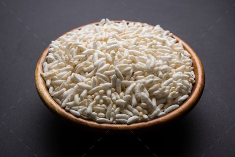 Puffed Rice or Murmura by stockimagefactory. Indian Puffed rice or Murmura in gunny bag or in a bowl, selective focus #Sponsored #stockimagefactory, #Indian, #Murmura, #Puffed Puff Rice, Recipes To Try At Home, Dal Fry, Tea Snacks, Puffed Rice, Food Substitutions, Popular Snacks, Chaat Masala, Low Calorie Snacks