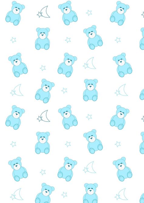 FREE printable nursery pattern paper | babyblue teddybear Baby Scrapbook Album, Free Printable Planner, Scrapbook Patterns, Digital Paper Free, Free Printable Planner Stickers, Baby Boy Announcement, Baby Boy Scrapbook, Nursery Patterns, Baby Boy Room Decor