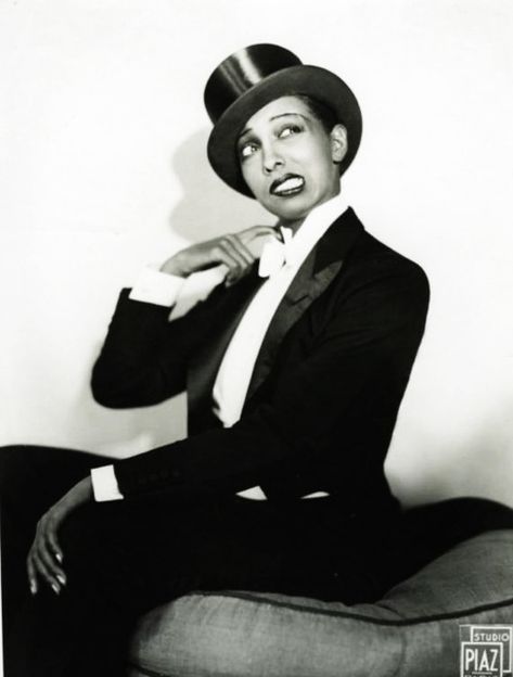 Josephine Baker, Top Hat, A Black, A Man, Black And White, Tumblr, White, Black