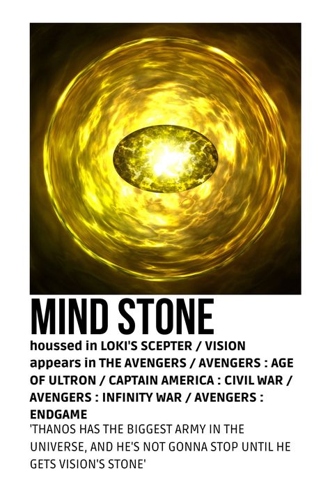 Marvel Infinity Stones, Poster Polaroid, Mind Stone, Marvel Room, Marvel Wall Art, Film Polaroid, Marvel Movie Posters, Infinity Stones, Avengers Poster