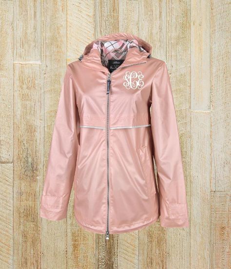 Charles River Rain Jacket with Monogram Rose Gold Printed Lining | Etsy Charles River Rain Jacket, Monogrammed Rain Jacket, Long Sleeve Baseball Tee, Charles River, Matching Sets Outfit, Make It Rain, Fall Denim, Puff Long Sleeves, Lounge Shorts