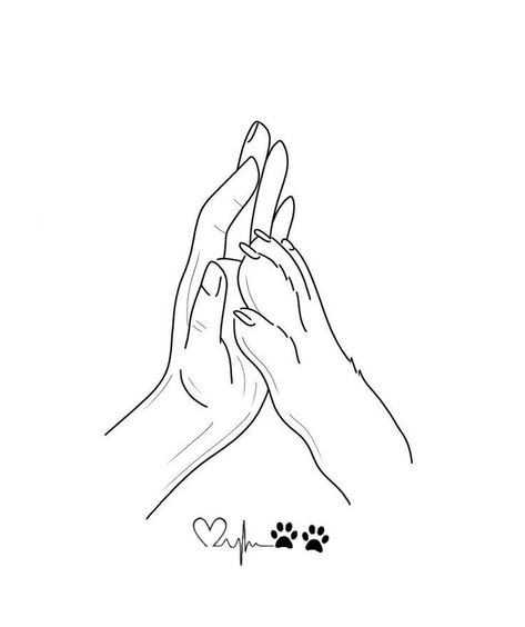 Tattoo Main, Tatoo Dog, Cat Tattoo Ideas, Paw Tattoo, Dog Heaven, 강아지 그림, Line Art Tattoos, Discreet Tattoos, Subtle Tattoos