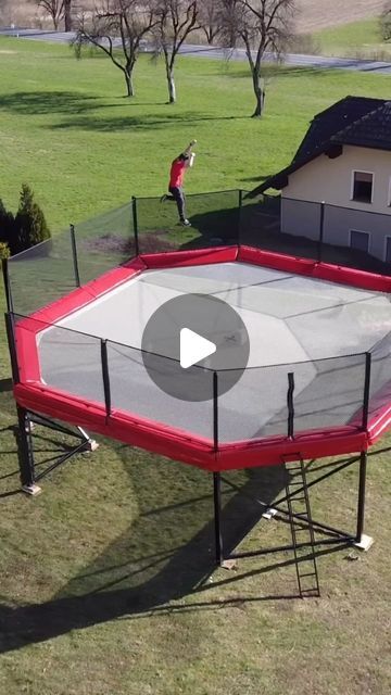 Dunking Devils Squad on Instagram: "It’s finally here! 🤩 we’re thrilled with how the trampoline turned out! Now it’s time for some shenanigans 🙃 who wanna test it out ?" Trampoline Ideas, Cheerleading Photos, Backyard Trampoline, Trampolines, Future Ideas, Then And Now, Cheerleading, The Outsiders, Turn Ons