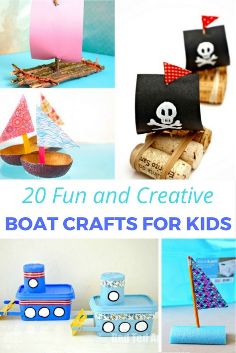 A fantastic selection of boat crafts for kids. What kid doesn't love designing, creating and trying to float a boat a that they’ve made from scratch? Sail Boat Crafts, Boat Craft Kids, Boat Crafts For Kids, Sailboat Craft, Arts And Crafts Interiors, Boat Crafts, Arts And Crafts For Adults, Arts And Crafts For Teens, Arts And Crafts House