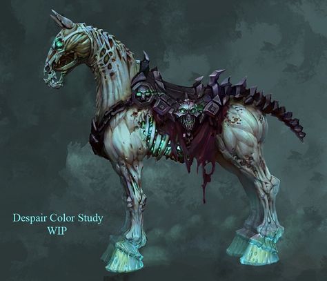 The 4 Horsemen, Darksiders Horsemen, The Pale Horse, 4 Horsemen, Pale Horse, Fantasy Horses, Fantasy Beasts, Monster Concept Art, Fantasy Creatures Art