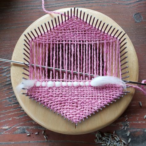 A Fiber Runs Through It – TURTLE Looms – Hexagon Pin Loom Weaving Hokett Loom, Joining Pin Loom Squares, Weaving Shapes On A Loom, Hexagon Pin Loom Patterns, Cardboard Loom Weaving For Kids, Dried Lavender Flowers, Alpaca Yarn, Dried Lavender, Lavender Flowers