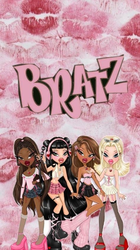 Bratz Rock Angelz Wallpaper, Pink Bratz Wallpaper, Bratz Babyz Aesthetic, Bratz Dolls Aesthetic Wallpaper Iphone, Bratz Wallpaper Iphone Aesthetic, Bratz Wallpaper Laptop, Brats Wallpapers, Bratz Pink Aesthetic, Bratz Jade Aesthetic