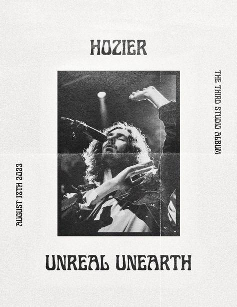 Hozier Posters Aesthetic, Unreal Unearth Poster, Hozier Poster Print, Hozier Poster Prints, Hozier Poster Vintage, Hozier Unreal Unearth, Unreal Unearth Aesthetic, Hozier Print, Hozier Album Cover