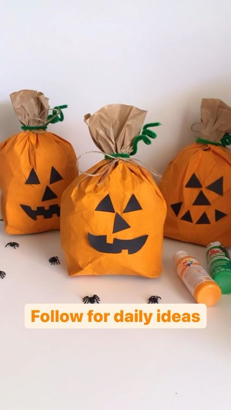 Pin on Halloween Activities For Kids Paper Bag Pumpkins, Preschool Crafts Fall, Halloween Crafts Preschool, Crafts Fall, Crafts Preschool, Fun Halloween Crafts, Halloween Arts And Crafts, Halloween Preschool, Halloween Activities For Kids