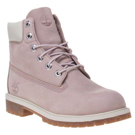 Timberland Lilac Pink Purple 6inch Premium Waterproof Boot RRP £160 Uk6 EU 39.5 Timberland Lilac Pink Purple 6inch Premium Waterproof Boot RRP £160 Uk6 EU 39.5 Timberland describe these as Purple but as you can see from the pictures they are much more of a Lilac or Pink Colour. Premium full-grain  leathers for comfort, durability and abrasion resistance Direct-attach, seam-sealed waterproof construction keepers feet dry in any weather Padded collar for a comfortable fit around the ankle that helps keep out debris Timberland's exclusive anti-fatigue technology is designed for people on their feet all day, with unique inverted moulded cones which absorb shock and return energy to feet  Durable laces made from 100% recycled plastic bottles Rustproof hardware for long lasting wear  Footbed and Timberland Hiking Boots, English Clothes, Pink Timberlands, Shoes Boots Timberland, Lilac Pink, Timberlands Women, Pink Colour, Pink Suede, Waterproof Boots