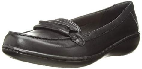 CLARKS Women's Ashland Lily Loaferblack leather10 W US - https://t.co/1p6uZL2ZDL https://t.co/FF1PhSCyPw Best Walking Shoes, Dress Loafers, Loafers Online, Clarks Women's, Shoe Company, Only Shoes, Navy Leather, Comfy Shoes, Clarks Shoes