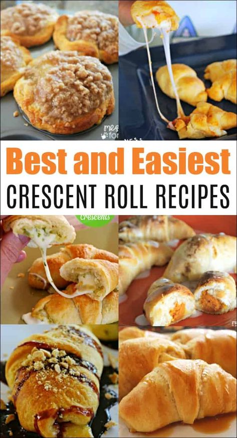 Creasant Roll Recipes, Crescent Dough Recipes, Pillsbury Crescent Recipes, Easy Crescent Roll Recipes, Pillsbury Crescent Roll Recipes, Crossant Recipes, Crescent Roll Recipes Dinner, Recipes Using Crescent Rolls, Easy Crescent Rolls