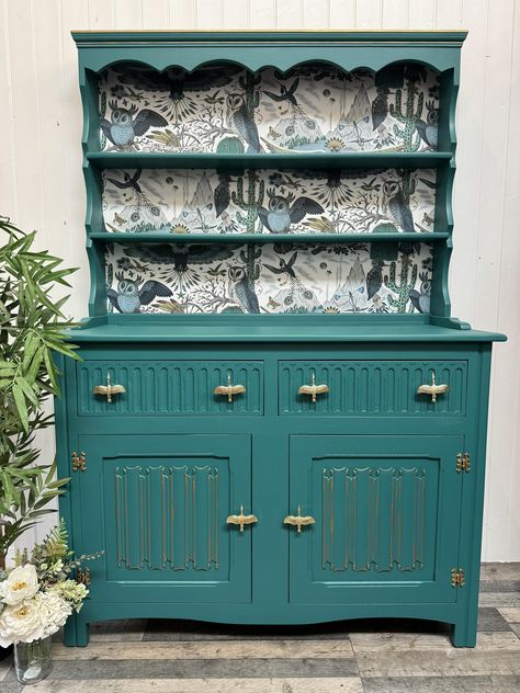 PLEASE READ ALL DETAILS BELOW BEFORE PURCHASING:- DISCOUNT AVAILABLE ON OUR WEBSITE  THIS DRESSER HAS SOLD!! We have a large stock of different style and sized Welsh dressers for you to choose from. If we don't have anything that suits, we can source items to your requirements. Please message for more info.  PAINTED OPTION All our items are professionally hand painted to a high standard in Fusion mineral paint. We strip down all hardware to be cleaned or sprayed to suit you. We have a range of k Welsh Dresser Styling, Upcycled Welsh Dresser, Welsh Dresser Makeover, Colourful Dresser, Dresser Inspo, Accessible House, Upcycle Dresser, Paint Blue, Custom Painted Furniture