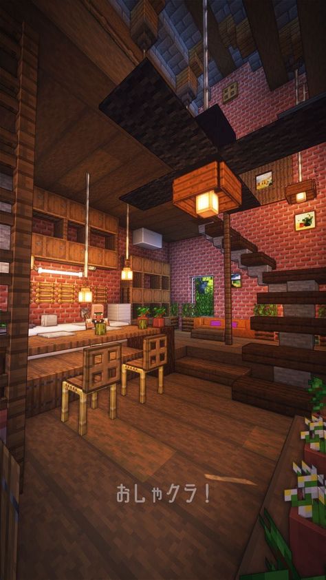 Minecraft Kale, Chalet Minecraft, Minecraft Blueprint, Minecraft Cool, Mansion Minecraft, Interior Design Minecraft, Minecraft House Interior, Mobs Minecraft, Interior Minecraft