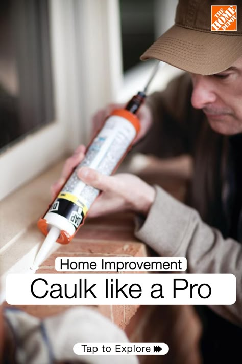 How To Apply Caulking, How To Caulk Like A Pro, Home Depot Projects, Caulking Tips, Prep Checklist, Diy Handyman, Handyman Projects, Essential Woodworking Tools, Homemade Cleaning Solutions