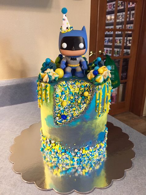 Funko Pop Cake, Smooth Buttercream, Pop Cake, Batman Cake, Meringue Cookies, Drip Cakes, Lemon Cake, Funko Pops, Lemon Curd