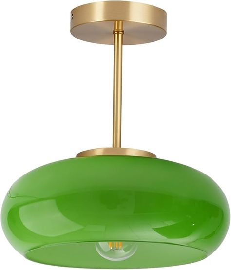 Qufute Milk Ceiling Light mid Century Modern Ceiling Light fixtures with Milk Green Glass Shade Gold Semi Flush Mount Ceiling Light, Vintage Glass Ceiling Lamp Hallway Dining Room Kitchen : Amazon.ca: Tools & Home Improvement Mid Century Modern Ceiling, Mid Century Modern Ceiling Light, Ceiling Mount Light Fixture, Green Ceiling, Light Mid Century Modern, Ceiling Mount Light, Modern Ceiling Light Fixtures, Glass Ceiling Lamp, Glass Ceiling Lamps