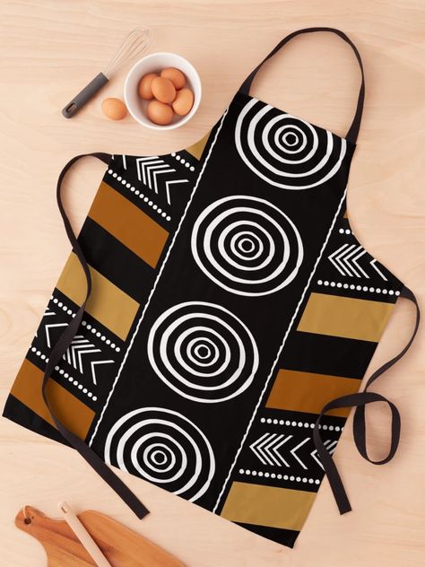 "African Mud Cloth Artistry Art" Apron for Sale by funkyvibes | Redbubble Afro Boho Decor, African Curtains, African Living Rooms, Cloth Artwork, African Style Decor, African Clothing Stores, Afro Boho, Art Apron, Afrocentric Fashion