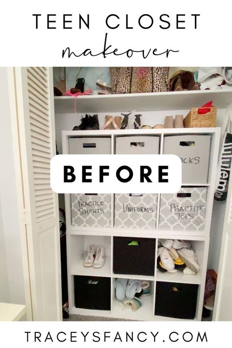 Teen Closet Organization Ideas, Teen Room Storage, Teen Bedroom Storage, Teen Closet Organization, Cube Storage Bedroom, Teen Room Organization, Girls Room Storage, Teen Bedroom Organization, Girls Bedroom Organization