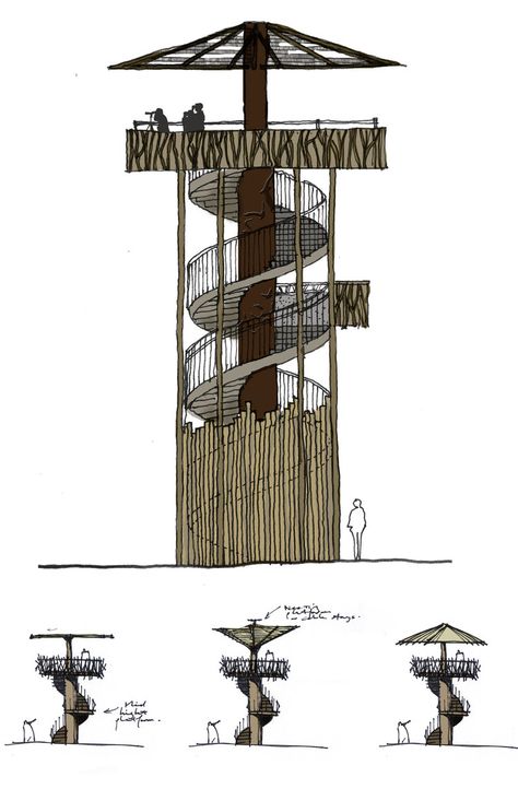 Kranji Marshes, Singapore — Stephen Caffyn Landscape Design Zipline Tower Design, Water Tower Architecture, Birdwatching Tower, Singapore Landscape, Bird Watching Tower, Award Of Excellence, Lost Forever, Proposal Design, Tower Design