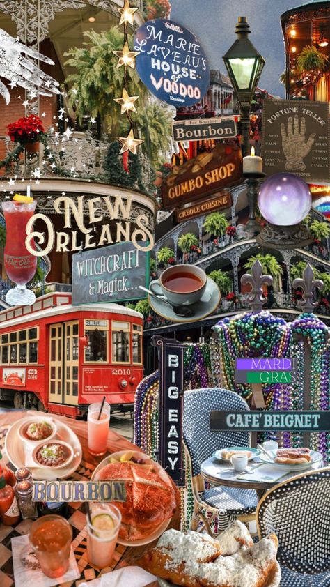 My dream vacation: New Orleans #neworleans #neworleansaesthetic #neworleansvibes New Orleans Culture Aesthetic, Nola Birthday Trip, New Orleans Photos, New Orleans Halloween Aesthetic, New Orleans Mardi Gras Aesthetic, New Orleans Aesthetic Wallpaper, New Orleans Pictures, Trip To New Orleans, New Orleans New Years Eve